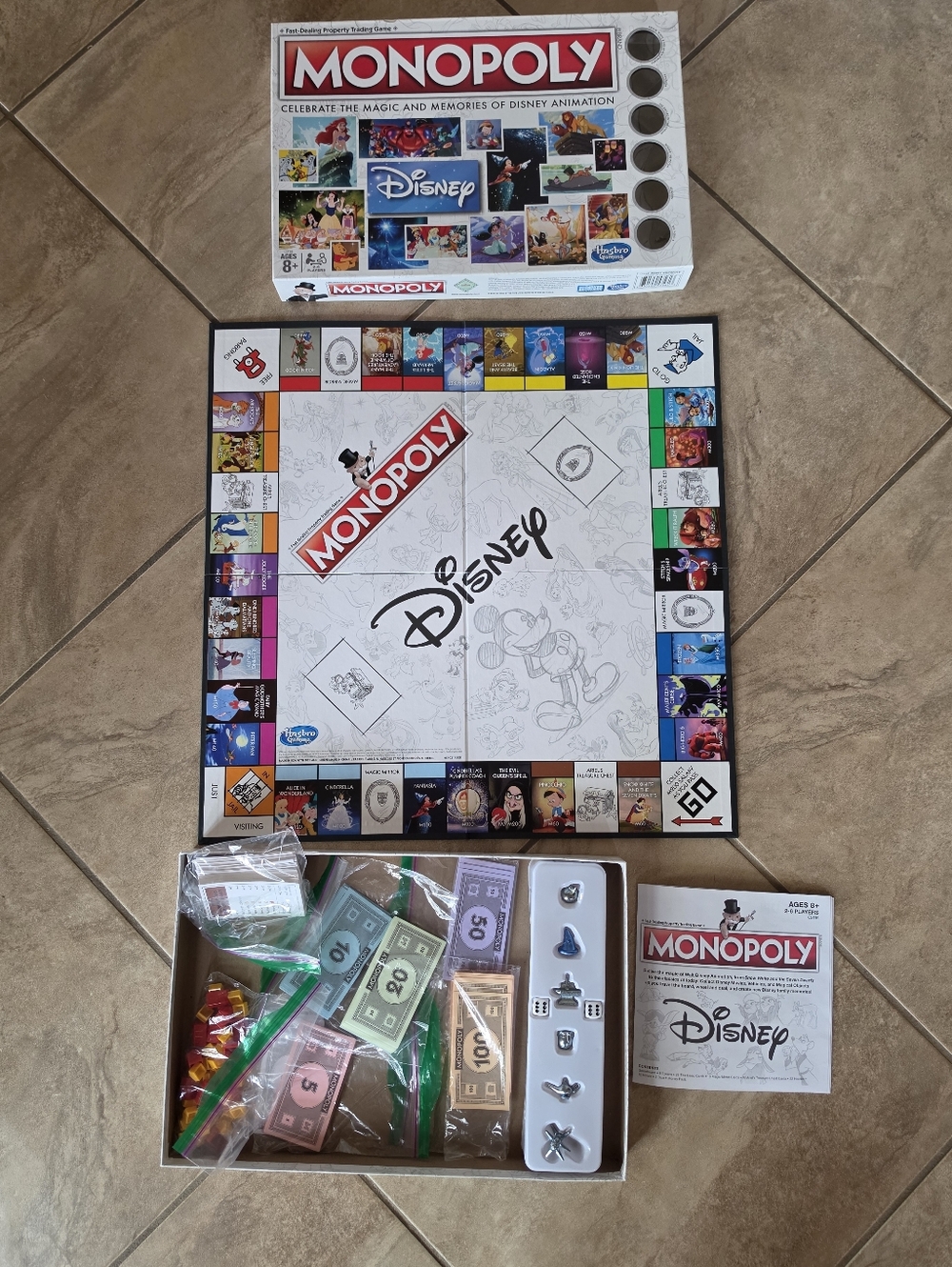 Monopoly Disney Edition Board Game - No Missing Pieces - EUC